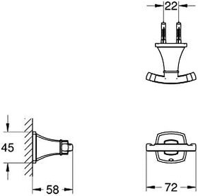 Resim Grohe Bornoz Askısı Grandera Krom - 40631000 