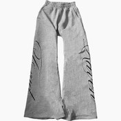 Resim Kadın Y2K Retro Streetwear Pantolon - Elastik Bel Düz Paça Yan Yazılı Pantolon, Esnemeyen Kumaş, Günlük Kıyafetler, Konserler, Günlük Kullanım İçin - Tüm Sezon Vintage 2000'ler Moda Alt Giyim, Konser Kıyafeti, Bol Kesim, Kaliteli Dikiş 