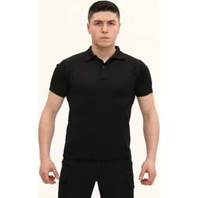 Resim Single Sword Kısa Kollu Taktik Polo Yaka Tişört Renk: Siyah Beden: L 