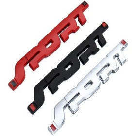 Resim Sones 6 Pcs Metal 3d Stereo Araba Plakası Modifiye Spor Kuyruk Etiketi Vücut Etiketi Kırmızı 