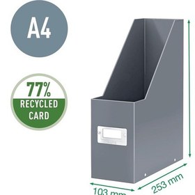 Resim Leitz Wow C&s Karton Kutu Klasör, Metalik Beyaz 