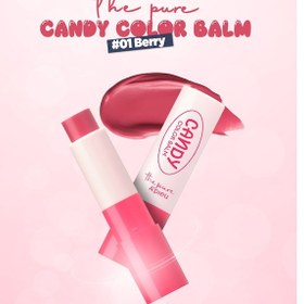 Resim Dudakları Nemlendiren Parlak Bitişli Renkli Dudak Balmı A'pıeu The Pure Candy Color Balm No.01 Berry 