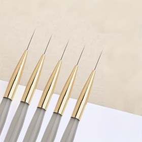 Resim Ultra İnce Detay Fırçası Tırnak Sanatı İçin - Altın Bakır Tel Boyama Kalemi, Hassas Çizgiler, Çiçek Efektleri ve Gradyan Tasarımlar İçin Tasarlanmış - Kokusuz Profesyonel Tırnak Aracı ve Malzemeler. 