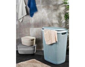 Resim Royaleks Group Knitty Örgü Çamaşır Sepeti 57 Lt ROYALEKS-G654 