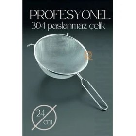 Resim 24 cm Süzgeç 304 Paslanmaz Çelik 