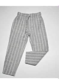 Resim Mutlu Bebe Ceketli 3 Lü Erkek Çocuk Takım Elbise Keten Pamuklu Ceket Pantalon Tişört Gri 