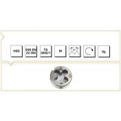 Resim Makina Takım Endüstrisi B00110021400 Hss Dın 223/B Metrik Normal Pafta Lokması M14X2, 1 Adet 