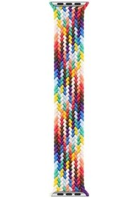 Resim Apple Watch Uyumlu Örgü Loop Kordon Rainbow 