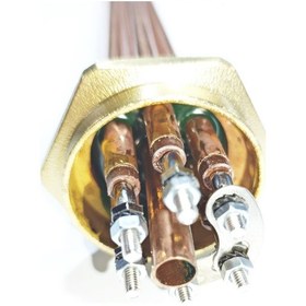 Resim Bakır Kafa 1 1/2" 1,5inç Trifaze Isıtıcı Rezistans 45cm 12kw 