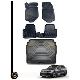 Resim Volkswagen Tiguan 2016+ 3d Havuzlu Paspas +bagaj Havuzu Kauçuk Set Nova 