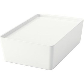 Resim Kapaklı Saklama Kutusu Beyaz Ikea Ölçü 18X26X8 Cm Çekmece Içi Düz 