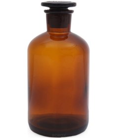 Resim Borox Şilifli Cam Tıpalı Amber Cam Miyar Şişe 500 ML 