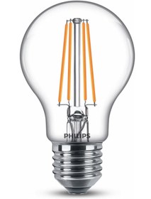 Resim Philips LED Classic Şeffaf Filament Ampul 7W 850 Lumen 4000K Gunışığı Işık A60 E27 Duy 