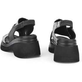 Resim Ziya, Kadın Hakiki Deri Topuklu Sandalet 151992z64001 Siyah 151992z64001 000 Siyah 