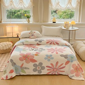 Resim Ultra-Yumuşak Çiçek Fleece Battaniye - Canlı Çok Renkli Çiçek Tasarımı, Hafif ve Rahat Ev, Ofis, Kamp ve Seyahat İçin, Tüm Mevsimler İçin Mükemmel, Ofis Kullanımı | Canlı Yatak Takımı | Peluş Polyester, Çiçek Yatak 