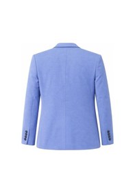 Resim Plus Scorpion Erkek Pamuklu Penye Likralı Tek Düğmeli Çift Yırtmaçlı Blazer Ceket Mavi 