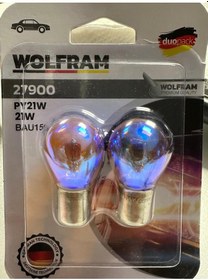 Resim Wolfram Diadem Ampul Mavi Tek Duy Sinyal Ampulü 12v 21w Turuncu Amber 