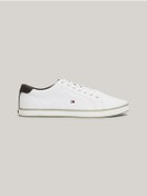 Resim Tommy Hilfiger Beyaz Erkek Fm0fm00596 100 H2285arlow 1d Sneakers Low Cut Whıte 