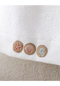 Resim Madame Coco Tercet Nakışlı %100 Pamuk Yüz Havlusu - Beyaz - 50x76 Cm 8684427212424 Beyaz 