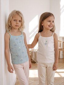 Resim Civil Girls Flower 2-10 Yaş Kız Çocuk 2'li Atlet - Standart / 4-5 Yaş 