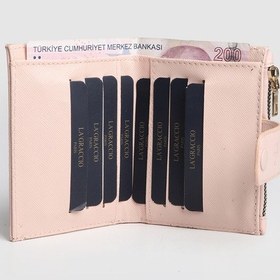 Resim La'graccio Paris Kadın Vaqe Soft Deri Kullanışlı Cüzdan Pembe 
