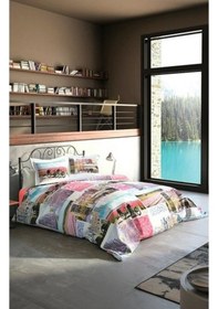 Resim Özdilek Art Color City Saten Çift Kişilik Nevresim Takımı 