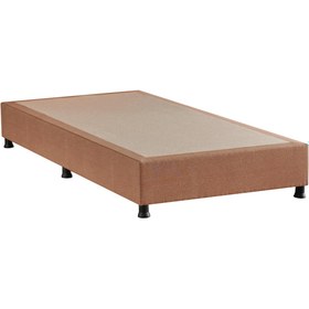 Resim Niron Yatak Budget Tek Kişilik Kahverengi Baza + Başlık 90 x 190 cm 