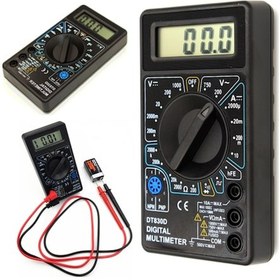 Resim Dijital Avometre Multimetre Ölçü Aleti Akım Voltaj Direnç Ölçer 