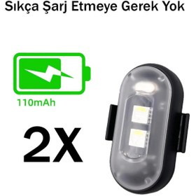 Resim Unichrome Uzaktan Kumandalı 2'li Çakar Led/Şarjlı Mini Led Işık/Drone Işığı/Anti Çarpışma Uyarı Işığı 