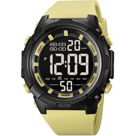Resim Skmeı 1845 Açık Hava Su Geçirmez Büyük Kadran Çok İşlevli Spor Erkek Saati Sarı Kahverengi 