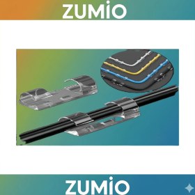 Resim Zumio Yapışkanlı Kablo Düzenleyici & Toplayıcı Klips – Kablosuz Düzen, Masa ve Duvar Kablo Yönetimi 