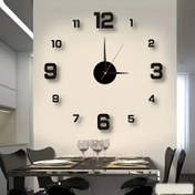 Resim Modern Sessiz Karanlıkta Parlayan Duvar Saati - Matkap Gerektirmez Akrilik Vinil, Pil ile Çalışır (AA Dahil Değildir), Siyah Rakamlar ve Kırmızı İkinci El, Oturma Odası veya Çalışma Dekoru için Minimalist Tasarım, Saat Duvar Dekoru 