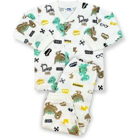 Resim Baby Sevimli Dino Bebek Pijama Takımı 0-3 Ay 8682476857382 