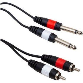 Resim Powermaster 2xrca+2x6.3mm Mono Gitar Jack Kablo 3metre 