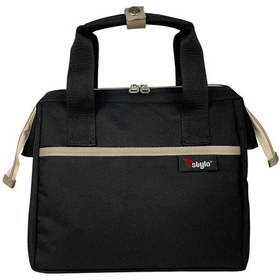 Resim Stylo Beach Bag Termos Çanta Siyah 