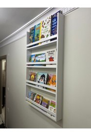 Resim Üsküp Yapı Dekoratif Mdf Duvar Rafı & Kitaplığı Montessori Çoçuk Kitaplığı 