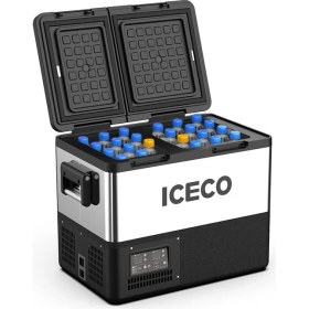 Resim Iceco TCD55 12 - 24 Volt 55 Litre Çift Bölmeli Outdoor Kompresörlü Oto Buzdolabı Dondurucu 