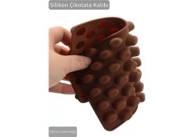 Resim Kahve Çekirdek Desen Silikon Çikolata Kalıbı 