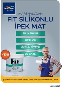 Resim Marshall Fit Silikonlu Ipek Mat Duvar Boyası 10 Kg 