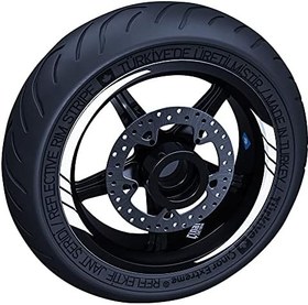 Resim Floresan Beyaz Moto GP İç Jant Şeridi Sticker 