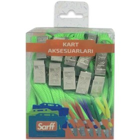 Resim Sarff Metal Klipsli Fıstık Yeşili Askı İpi 10'lu Blister 