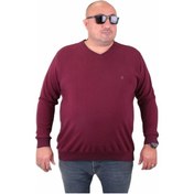 Resim Starbattal Büyük Beden Selanik V Yaka Classic Sweat 23201 Murdum-Murdum 