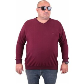 Resim Starbattal Büyük Beden Selanik V Yaka Classic Sweat 23201 Murdum-Murdum 