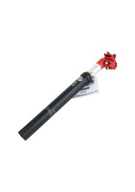 Resim Lemestar Mountain Bike Yağlı Amortisör Siyah-kırmızı Otomatik Baskılı Oturma Kolu 31.6mm X 350mm Alüminyum Kırmızı 