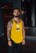 Resim Freeyez Beer Happy Gym Fitness Tank Top Sporcu Atleti 