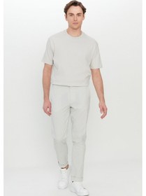 Resim AC&Co / Altınyıldız Classics Erkek Tas Slim Fit Dar Kesim Beli Lastikli Yan Cep Esnek Casual Pantolon Tas Taş 