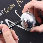 Resim 2 Adet, Ayna Parlaklığı Kalem - Altın ve Gümüş Renkli, Yüksek Görünürlüklü Yazı Kalemi; Model Yapımı, Sanat, Taş, Metal, Plastik ve Kağıt El İşleri için, Paskalya Yumurtası Dekorasyonu, Sanatçı Doğum Günü Hediyesi 