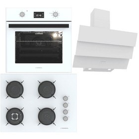 Resim Termikel BO O6555C W + BH P7194C W + CH S6532C WW Beyaz Ankastre Set 