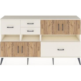 Resim Arges Konsol 5 Raflı 4 Çekmeceli 4 Kapaklı 176x30x99 Aytaşı-çam/aytaşı Atlas Çam/aytası - Aytası 