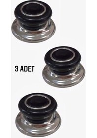 Resim Doğuş Mutfak 3 Adet Siyah Tüm Tencere Tava Kapaklarına Uygun Bagalit Tepe Cam Tencere Kapağı Kulpu 